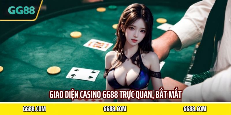 Giao diện casino GG88 trực quan, bắt mắt
